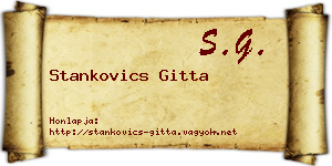 Stankovics Gitta névjegykártya